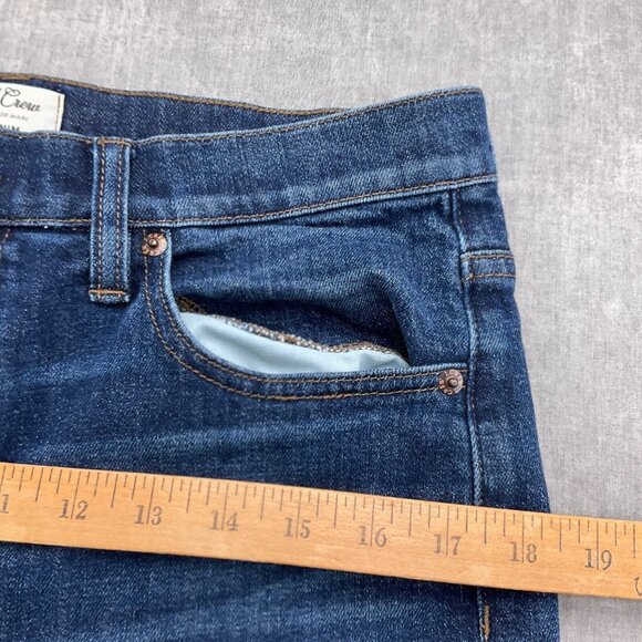 J Crew Jeans Women 30W x‎ 29L Blue Straight Leg Mid Rise Denim Stretch Cotton - Picture 5 of 12